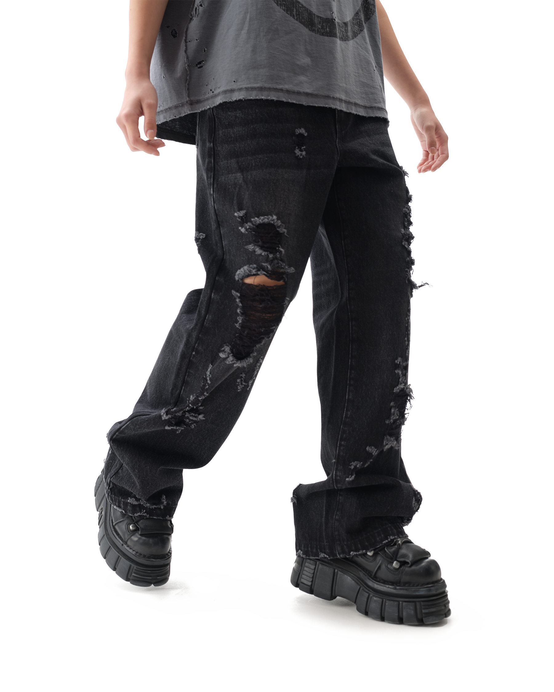 Burnout Black Jeans