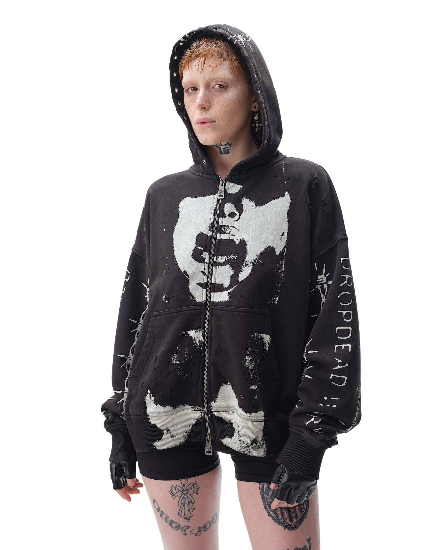 Obscure Zip-Up Hoodie – DROP DEAD CLOTHING Obscure Zip-Up Hoodie – DROP DEAD CLOTHING