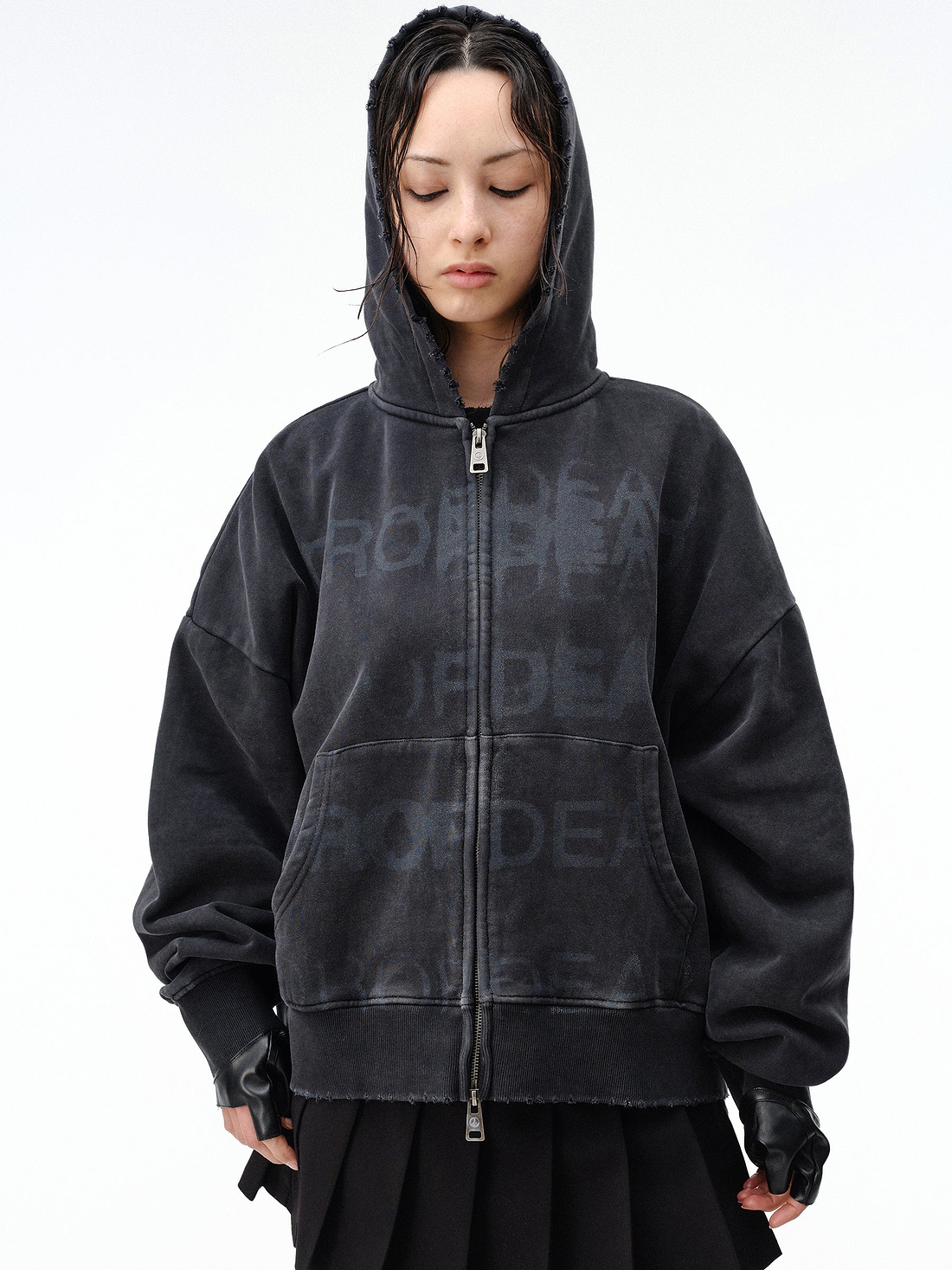Drop Dead Stacked Hoodie Ecom -- Woman