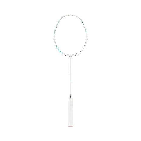 The Li-Ning Axforce 10 4U Badminton Racket in Pearl White (Strung) features a slim handle, oval-shaped head, and head-heavy balance, shown on a plain white background.