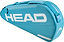 The HEAD Tour 3 Racket Badminton Bag S in blue features a large white HEAD logo, zippered compartment, adjustable shoulder strap, and a sleek modern design with a small "Tour" label near the bottom.