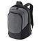 Introducing the HEAD Pro X Badminton Backpack 30L in Black/Dark Grey, featuring multiple compartments and crafted from recycled PET bottles. It includes a loop handle and adjustable straps with a subtle logo on the front—a perfect blend of simplicity and eco-conscious design.