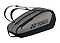 A Yonex 42526EX Team 6 Racket Badminton Bag in grey/black features adjustable straps, two large compartments, and the Yonex logo on the side.