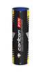 A cylindrical tube of Carlton F1 Ti White Fast Badminton Nylon Shuttlecocks, showcasing a black and yellow design with the Carlton branding. The package is marked "Tube 6" containing premium nylon shuttlecocks that include a cork base and durable skirt, enhanced with titanium.
