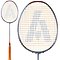 The Ashaway Phantom Shard 3 3U badminton racket, in a striking orange color, features a metallic frame with Shardtech technology, complemented by Zymax 68TX strings and a stylish 'A' design for a modern look.