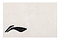 A white towel with a textured surface has a small black embroidered logo of a stylized shoe or wing in the lower left corner, similar to the sleek design of the Li-Ning Corner Logo Wristband - White by Li-Ning.