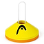 This set of HEAD Dome Training Cones includes a stack of vibrant yellow and orange disc cones paired with a white holder, designed to be perfect for agility exercises and footwork training during practice sessions. These cones are ideal for enhancing skills, making them your essential tools for sports training.