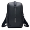 The Kanso Intuko Badminton 23L Backpack combines style and function with its sleek black design, vertical "Atanso" print, padded shoulder straps, and minimalist aesthetic—perfect for everyday adventures against any backdrop.