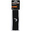A HEAD Badminton Headband - Black snugly in its packaging, displaying the HEAD logo. The packaging features labels like "HEAD" and "Sweat Absorption," accentuated with vibrant orange highlights, offering not only style but also excellent elasticity for your game.