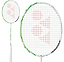 The Yonex Astrox 100 ZZ VA Viktor Axelsen Badminton Racket in Greyish Beige features the red Yonex logo on the string bed, with full and close-up views of the racket head as used by Viktor Axelsen.