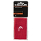 The HEAD 5" Badminton Wristband - Red is neatly packaged in a clear plastic bag, perfect for sweat absorption during intense badminton matches, with the brand logo and product name prominently displayed at the top.