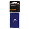 A packaged HEAD 5" Badminton Wristband - Blue, a versatile sports accessory featuring a white logo prominently displayed on the front. The packaging highlights its "sweat absorption" qualities and prominently shows the HEAD brand name at the top, making it an ideal choice for badminton enthusiasts seeking both performance and style.