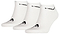 Three HEAD Sneaker Badminton Socks from a 3-pack, white with black logos at the toes and cuffs, made from a soft cotton blend for maximum comfort, displayed side by side.