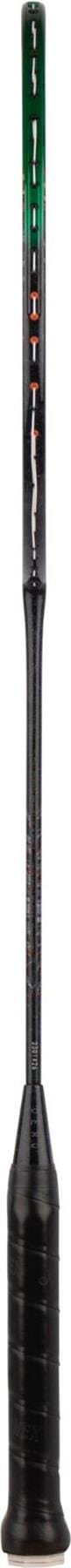 The Yonex Astrox 99 Play 4U Badminton Racket in Black/Green features a green and black grip, orange and white accents—ideal for fans of Yonex and beginner badminton players seeking stylish, performance-inspired gear.