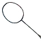A close-up of the Li-Ning Halbertec 9000 Power Badminton Racket in black and silver, displaying its oval-shaped head and shaft against a white background. The racket strings are not visible.