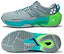 A pair of Yonex Subaxia GT 2026 Women's Badminton Shoes in grayish green is shown from the side and bottom; featuring Yonex branding on the side and a textured sole with GRPHT THRTTL technology for improved grip.