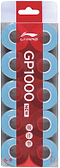 A pack of Li-Ning GP1000 10 Pack Badminton Overgrips in blue, featuring ten absorbent grip rolls with red and white Li-Ning branding and Chinese characters on the packaging.