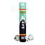 A Snowpeak C1136 cylindrical tube with Chinese text and a mountain graphic holds 12 tournament-grade goose feather shuttlecocks. Two white, BWF-approved Snowpeak feather shuttles are displayed in front of the tube.