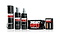 The Sneaky Complete Shoe Cleaning Kit includes products from the Sneaky brand, such as the Spray Protector, Cleaner, freshener, wipes, and an eraser. All items feature striking white and red branding against a stylish black backdrop.