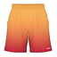 The HEAD Vision Power II Men's Badminton Shorts showcase a gradient design that shifts from yellow at the waist to red at the hem. Constructed with 4-way stretch and moisture-wicking microfiber, these shorts provide excellent flexibility and comfort. An elastic waistband and a subtle HEAD logo near the bottom enhance the overall look.
