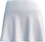 The ADIDAS Court Womens Badminton Skirt - White features a wide waistband and moisture-wicking fabric, shown against a white background.