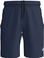 ADIDAS Court Woven Mens Badminton Shorts - Navy feature an elastic waistband, black drawstring, and a small white logo on the lower left leg. Brand: adidas.