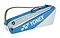 The Yonex 52523EX Club 3 Racket Bag in Greyish Blue is ideal for tennis or badminton, featuring a shoulder strap and carrying handle. It has a spacious zippered compartment to neatly store rackets and essentials.