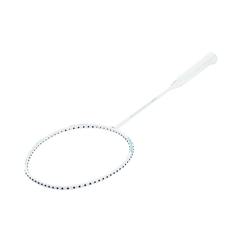 The Li-Ning Axforce 10 4U Badminton Racket in Pearl White (Strung) is displayed against a plain white background.