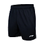Li-Ning Simple Men's Badminton Shorts in black feature an elastic waistband, a small white logo near the hem, pockets on each side, and lightweight AT DRY Technology—ideal for sportswear and activities.