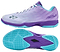 Yonex Power Cushion Aerus Z2 Wide Mens Badminton Shoes in Indigo, shown from side and sole views. These wide-fit shoes feature a gradient design, indigo colorway, light blue laces, turquoise interior, and textured turquoise sole for grip.