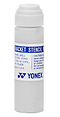 The Yonex Stencil Ink - White, with its distinct white body and blue label, is equipped with a handy sponge applicator. Ideal for racket strings, the label provides comprehensive usage instructions along with crucial cautionary notes.