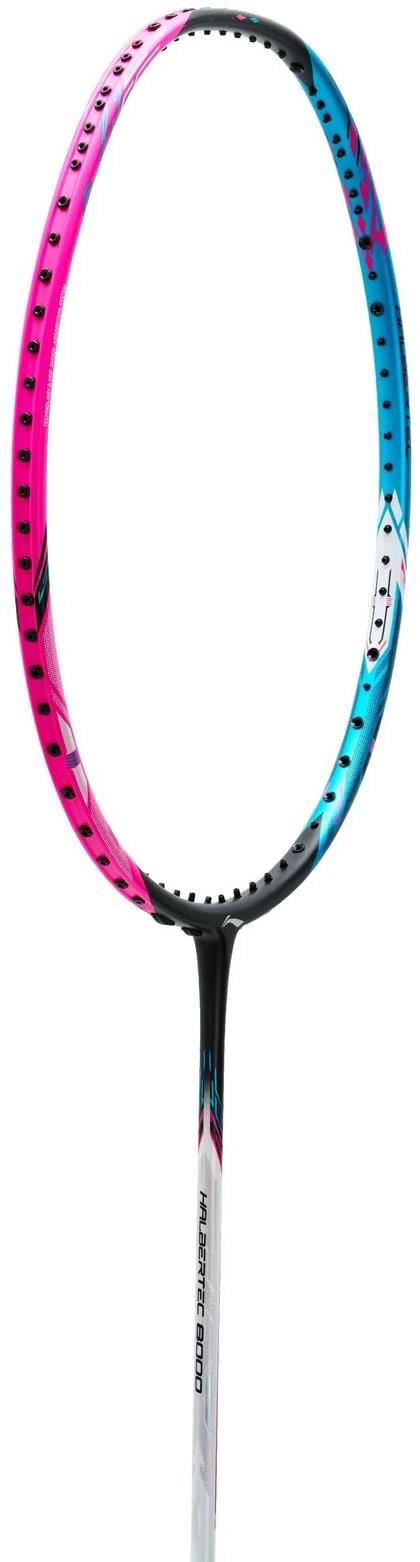 ラケット Lining hbt8000 4u Li-Ning Halbertec 8000 4U Badminton Racket - Capri Breeze / Neon