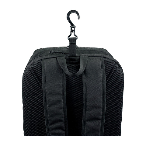 The Yonex 42512EX Team Badminton Backpack in Blast Blue showcases padded straps and a top hanging loop with a plastic hook. Made from textured fabric, it's ideal for badminton enthusiasts on the move.
