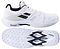 A close-up of the Babolat Shadow Team 2 Mens Badminton Shoes in White/White, high-performance indoor court shoes by Babolat designed specifically for badminton.