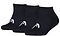 The HEAD All Sport Sneaker Badminton Socks - Black (3 Pack) by HEAD features cushioned soles for comfort and a small white logo on the toe—ideal for badminton.