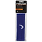 A blue HEAD Badminton Headband features exceptional elasticity and sweat absorption, highlighted by a white logo on the front. The packaging's top prominently displays "HEAD" in white on a black background, underscoring its brand identity.