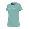 This Nile blue badminton top from K-Swiss, the Tac Hypercourt Round Neck Badminton Top 2, offers a sporty aesthetic with its white accents, including a logo on the chest and a sleek horizontal stripe across the front. Designed for performance, it features a crew neckline and white stripes on each shoulder, making it an ideal match for K-Swiss Hypercourt shoes.