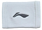 The Li-Ning Central Logo Wristband - White offers comfort for badminton players with its ribbed texture and neatly stitched edges. Its gray wavy logo enhances the elegant white design, making it a must-have accessory.