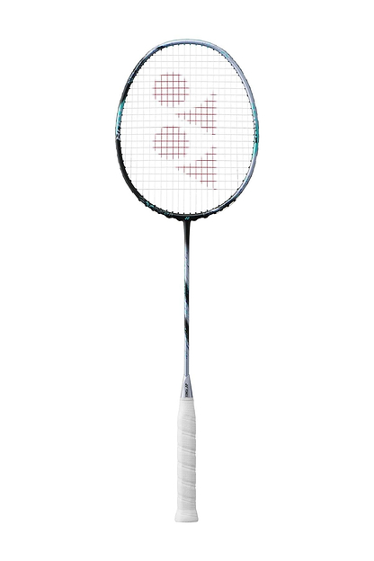 The Yonex Astrox 88D Tour 4U Gen 3 2024 Badminton Racket, featuring a stylish black and silver finish, includes a white grip and a dark frame accented by strings with a red logo. Engineered for powerful smashes, this racket is perfect for defensive players focusing on precision and control on the court.