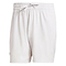 Grey athletic shorts with inner shorts, crafted from recycled materials and offering an elastic waistband with a drawstring. They feature a simple design without visible logos or patterns, similar to the adidas Melbourne Shorts style.