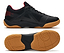 The Kanso Equilibrium EQx3 shoes feature a black, red-accented design with a gum sole and red inner lining, ideal for badminton players. The Speedlight foam in the sole offers superior traction, with "Kanso" visibly branded on the outsole.