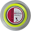 The BadmintonHQ Inspire 67 Zoom Badminton String, in neon yellow, 0.67mm gauge and 200m reel, features an image of a person jumping and is described as "A POWER STRING THAT'S BUILT TO LAST.