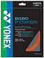 Yonex BG 80 Power Badminton String (Bright Orange, 0.68mm, 10m) features blue and green branded packaging with product details, a coiled orange string, and text highlighting high repulsion power and durable design.