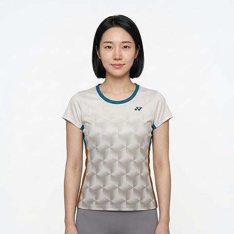 Badminton T-Shirt — On Model - Upper Body | Generated by Modelize