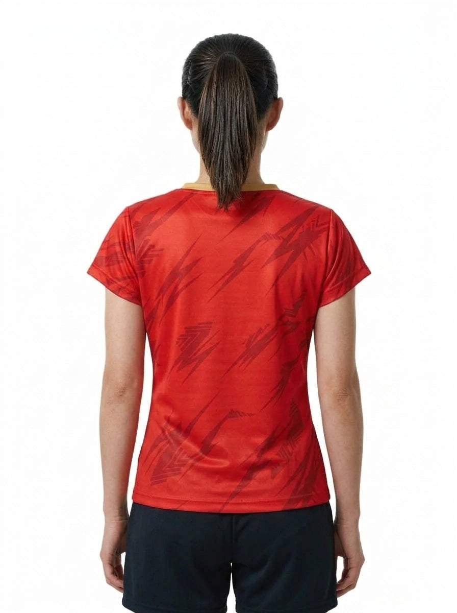 Performance badminton t-shirt — On Model - Upper Body Back | Generated by Modelize