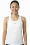 HEAD Club 25 Tech Womens Badminton Tank Top - White — On Model - Upper Body | Generated by Modelize