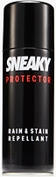 Black can of Sneaky Spray Shoe Protection - 200ml by Sneaky, a powerful sneaker protector and water repellent shoe spray, featuring “SNEAKY” in white, “PROTECTOR” in red, and product details in white text below.