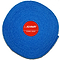 The Ashaway Badminton Towel Grip Roll in blue, measuring 10 meters, features a red circular center and is self-adhesive for enhanced grip and performance on sports equipment.