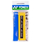 Pack of Yonex AC108 Super Grap Pure synthetic overgrips in yellow. The overgrip is neatly enclosed in a clear plastic package with a white and green header displaying the Yonex logo.