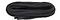 A pair of black Shoestring Polyvelt Twist Badminton Shoe Laces, measuring 140cm and featuring a textured woven pattern with taped ends, reminiscent of durable shoestring laces, lays flat against a white background.